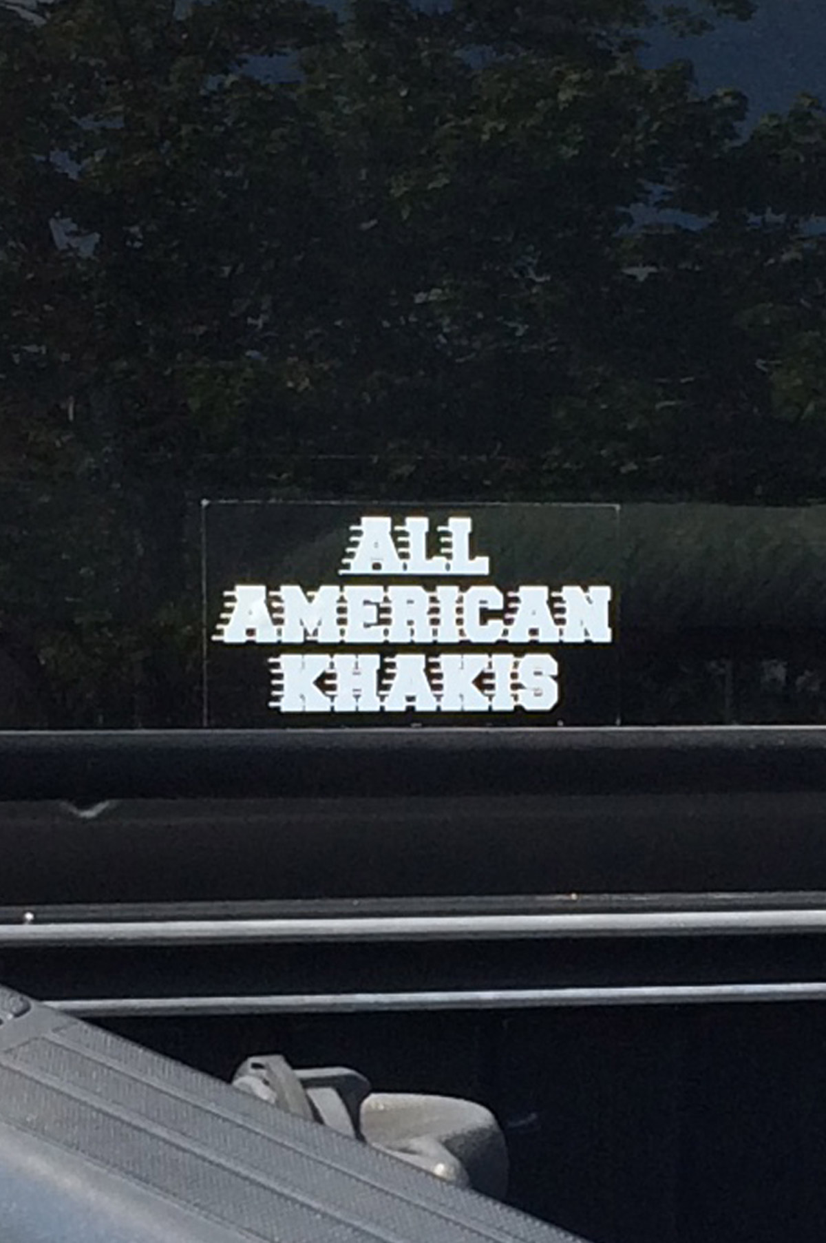All American Khakis Window Decal